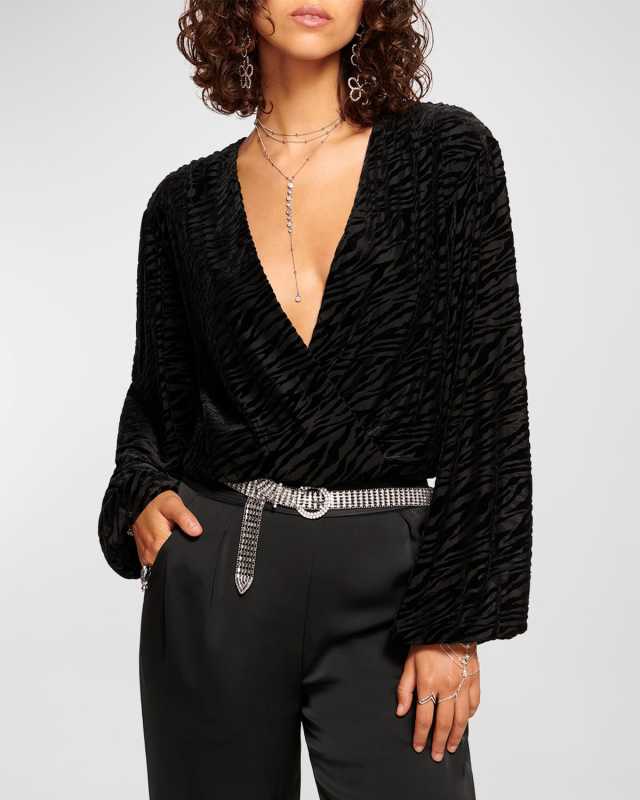 Cassidy Zebra Burnout Blous